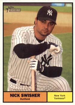 2010 Topps Heritage #345 Nick Swisher Front