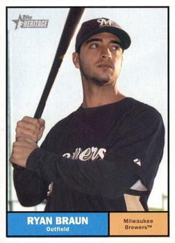 2010 Topps Heritage #393 Ryan Braun Front