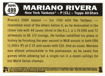 2010 Topps Heritage #499 Mariano Rivera Back