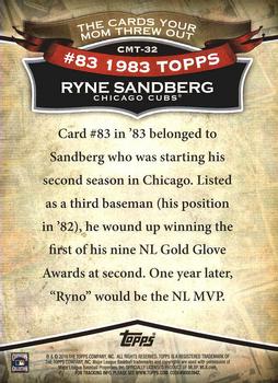 2010 Topps - The Cards Your Mom Threw Out #CMT-32 Ryne Sandberg Back