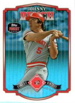 2014 Finest - Vintage Refractors #FV-JB Johnny Bench Front