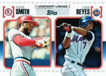 2010 Topps - Legendary Lineage #LL12 Ozzie Smith / Jose Reyes Front