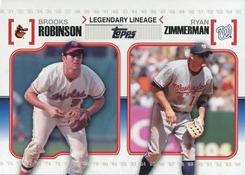 2010 Topps - Legendary Lineage #LL-56 Brooks Robinson / Ryan Zimmerman Front