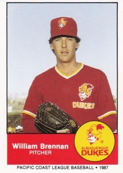 1987 Albuquerque Dukes Police #5 William Brennan Front