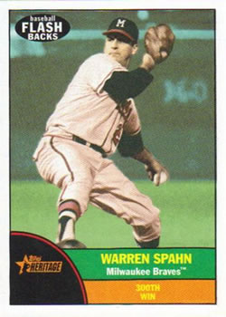 2010 Topps Heritage - Baseball Flashbacks #BF2 Warren Spahn Front