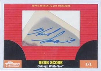 2010 Topps Heritage - 1961 Cut Signatures #CS-HS Herb Score Front