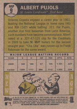 2010 Topps Heritage - New Age Performers #NAP9 Albert Pujols Back