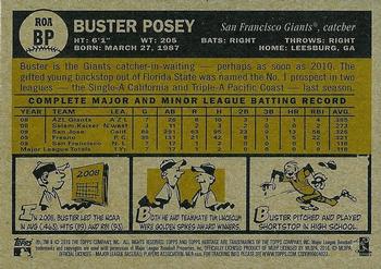 2010 Topps Heritage - Real One Autographs #ROABP Buster Posey Back