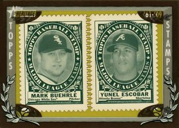 2010 Topps Heritage - Framed Dual Stamps #NNO Mark Buehrle / Yunel Escobar Front