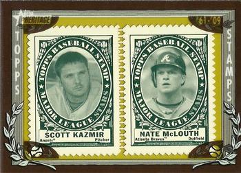 2010 Topps Heritage - Framed Dual Stamps #NNO Scott Kazmir / Nate McLouth Front