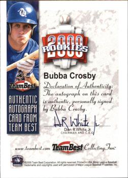2000 Team Best Rookies - Autographs #NNO Bubba Crosby Back