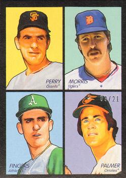 2009 Upper Deck Goudey - 4-in-1 Black #35-14 Gaylord Perry / Jack Morris / Rollie Fingers / Jim Palmer Front