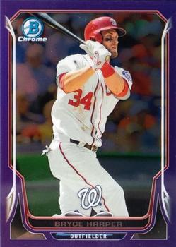 2014 Bowman Chrome - Purple Refractor #175 Bryce Harper Front