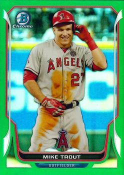2014 Bowman Chrome - Green Refractor #31 Mike Trout Front