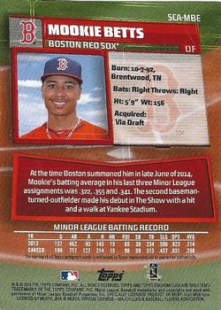 2014 Stadium Club - Autographs #SCA-MBE Mookie Betts Back