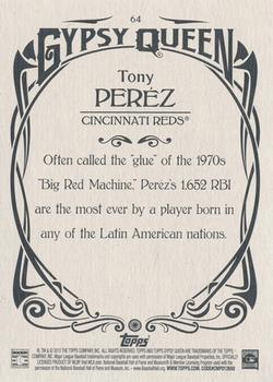 2015 Topps Gypsy Queen #64 Tony Perez Back