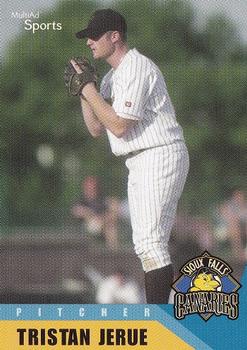 2002 MultiAd Sioux Falls Canaries #13 Tristan Jerue Front