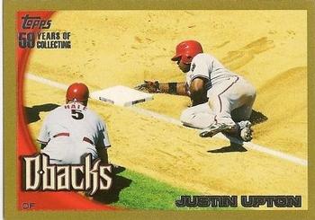 2010 Topps - Gold #145 Justin Upton Front