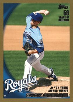 2010 Topps - Gold #155 Zack Greinke Front