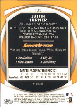 2010 Finest #135 Justin Turner Back