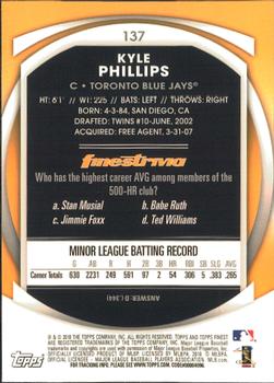 2010 Finest #137 Kyle Phillips Back