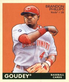 2009 Upper Deck Goudey - Mini Green Back #52 Brandon Phillips Front