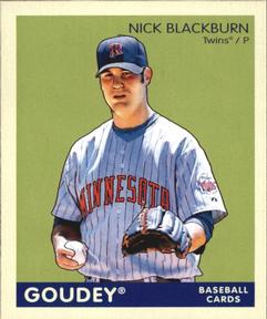 2009 Upper Deck Goudey - Mini Navy Blue Back #117 Nick Blackburn Front