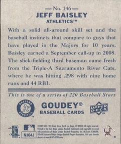 2009 Upper Deck Goudey - Mini Navy Blue Back #146 Jeff Baisley Back