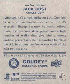 2009 Upper Deck Goudey - Mini Navy Blue Back #148 Jack Cust Back