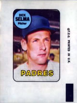 1969 Topps - Decals #NNO Dick Selma Front