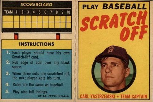 1970 Topps - Scratch-Offs #NNO Carl Yastrzemski Front