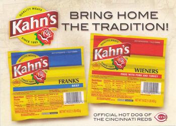 2012 Kahn's Cincinnati Reds #NNO Kahn's Promo Card Front