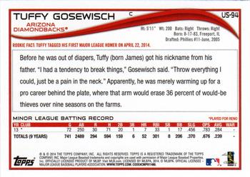 2014 Topps Update - Red Foil #US-94 Tuffy Gosewisch Back