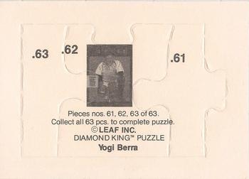 1990 Leaf - Yogi Berra Puzzle #61-63 Yogi Berra Back