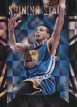2014-15 Hoops - Shining Stars Green #10 Stephen Curry Front