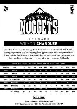 2014-15 Hoops - Green #47 Wilson Chandler Back
