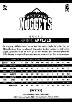 2014-15 Hoops - Silver #24 Arron Afflalo Back