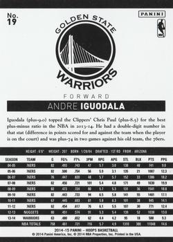 2014-15 Hoops - Artist's Proof #19 Andre Iguodala Back