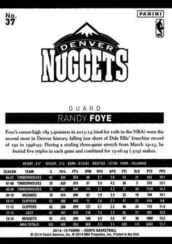 2014-15 Hoops - Artist's Proof #37 Randy Foye Back