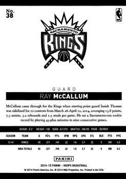 2014-15 Hoops - Artist's Proof #38 Ray McCallum Back