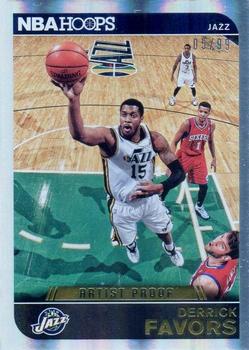 2014-15 Hoops - Artist's Proof #70 Derrick Favors Front