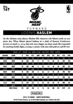 2014-15 Hoops - Artist's Proof #167 Udonis Haslem Back