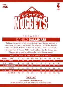 2014-15 Hoops - Red Back #255 Danilo Gallinari Back