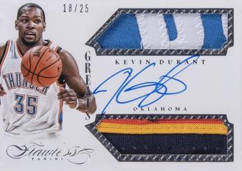2013-14 Panini Flawless - Greats Dual Memorabilia Autographs #GR-KD Kevin Durant Front