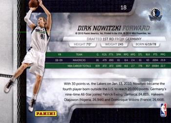 2009-10 Panini Absolute Memorabilia #18 Dirk Nowitzki  Back