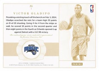 2013-14 Panini Flawless - Rookie Patches #1 Victor Oladipo Back