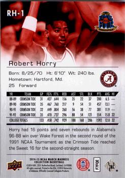2014-15 Upper Deck NCAA March Madness #RH-1 Robert Horry Back