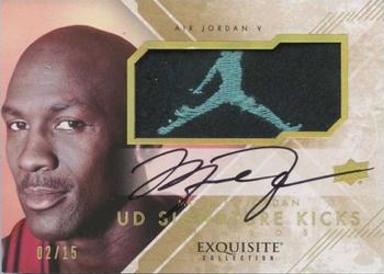 2013-14 Upper Deck Exquisite - Signature Kicks Jumbos #SJ-MJ Michael Jordan Front