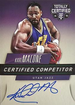 2014-15 Panini Totally Certified - Competitor Autographs #C-KM Karl Malone Front