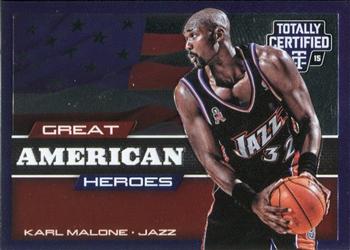 2014-15 Panini Totally Certified - Great American Heroes #42 Karl Malone Front
